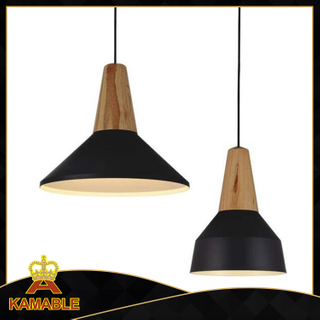 Aluminium wood pendant lighting for home (KAM-118S-B) 