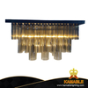 Modern Luxury Glass Clear Metal Hotel Palace Project Ceiling Lamp (KYZ-01C)