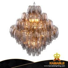 Home New Glass Shining Big Cup Modern Villa Hanging Chandelier (KP1595P-12S)