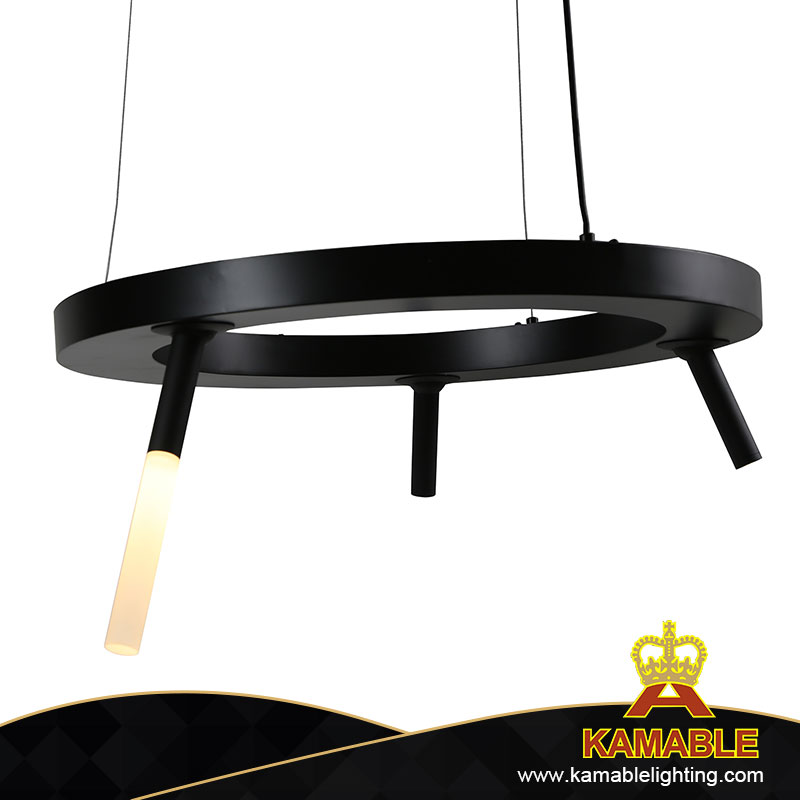 Office Simple Round LED Modern Black Steel Pendant Light(KH8904-4) 