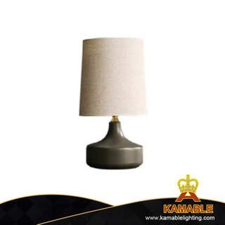 High Quality Nice Earthy Grey Ceramic Metal Room Table Lamp (MT84590)