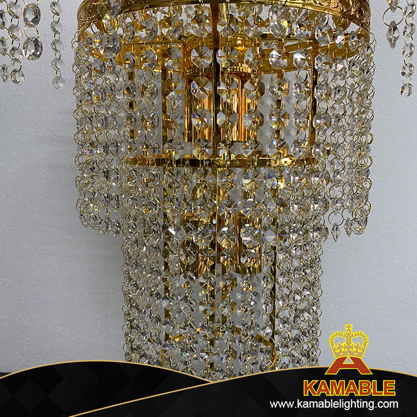 Flower Golden Finish Impressive Metal Crystal Chandelier in Palace (YHC2040-D400)