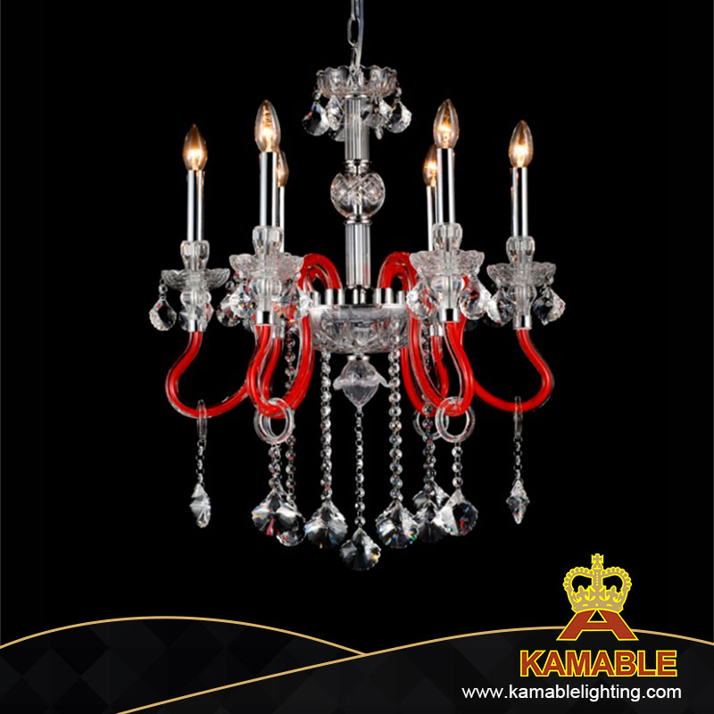 Classical Colorful Gold Palace Hotel Crystal Glass Chandelier (11002-6)