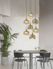 Irregular Round Shape Warm Metal Dining Room Hanging Pendant Lighting(MD10160-1-350)