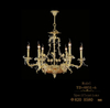 Rococo Style Chandelier Hotel Decor Retro Brass Pendant Lamp (TD-0851-8)