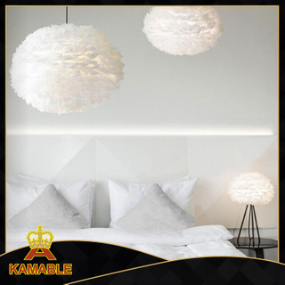 White iron and feather pendant light for decoration (KA8114)