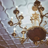 Rococo Style Chandelier Hotel Decor Retro Brass Pendant Lamp (TD-0851-8)