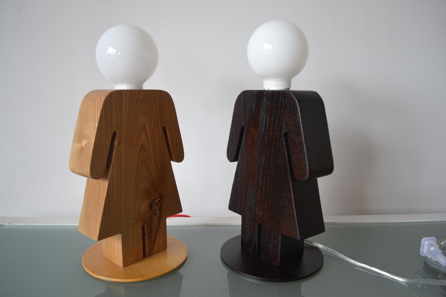 New Design Solid Wood Table Lamp for Lovers - Female (LBMT-NUH)