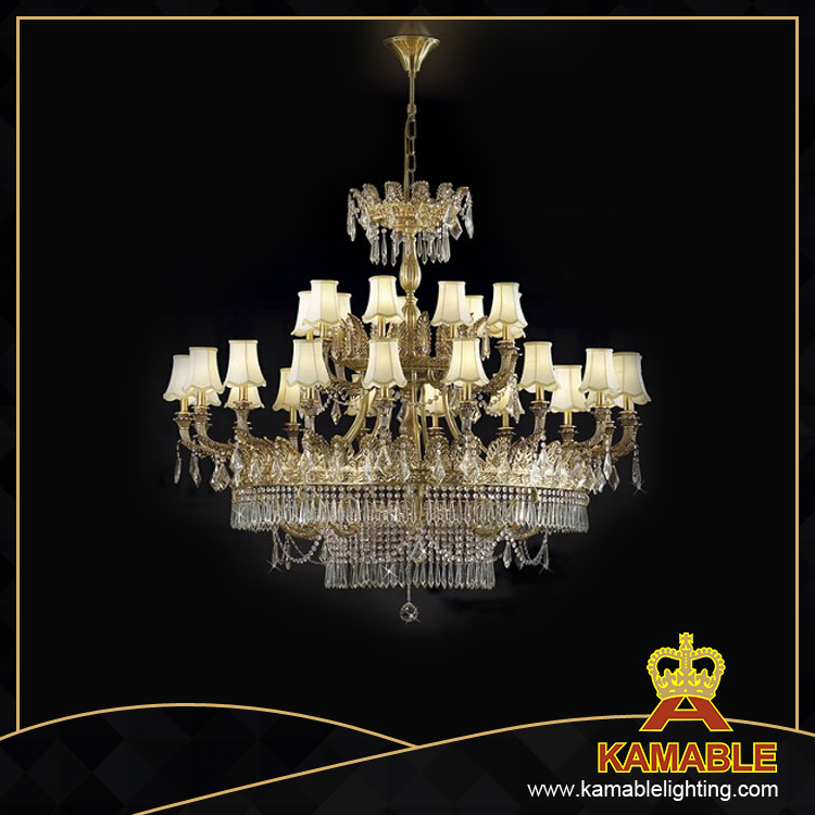 Hotel Luxury Brass with Crystal Chandelier (MD0805-18+9)