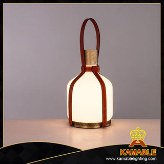Special glass bottle design leather table lighting. (10446-600)