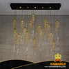 Indoor Modern Decorative Brass Glass Chandelier Ceiling Lamp (KASE-0011)