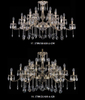 European Hotel Project Pendant Light Brass Crystal Chandelier (1709/18/410C GW)