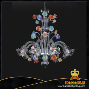 Colorful Flowers Glass Chandelier Living Room Decorative Murano Chandelier (81123-8)