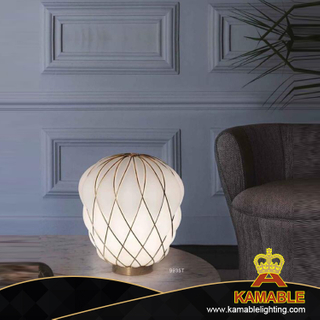 Decorative Modern Fancy Glass Desk Lamp for Bedroom (KA9935T/white)