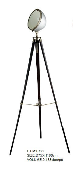 Modern Black Tall Industrial Floor Lamp (F722)