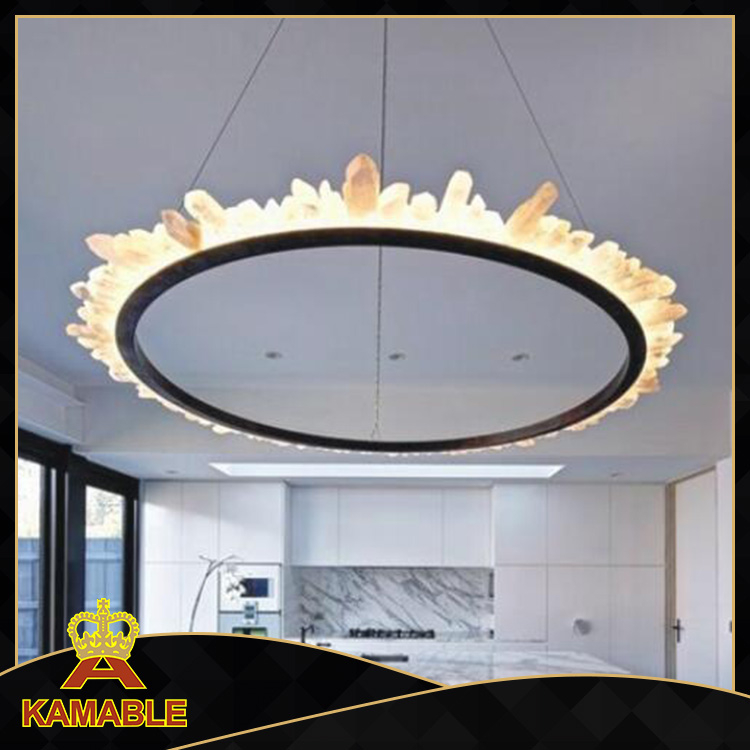 Dining Room Round Shape Custom-Made Crystal Hanging Lamp (KAP6090)