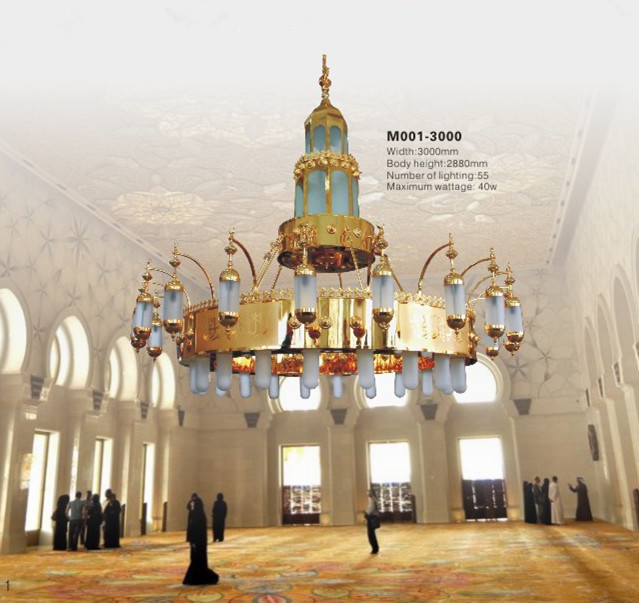 Hotel Arabic Style Big Project Brass Chandelier(M001-4000)