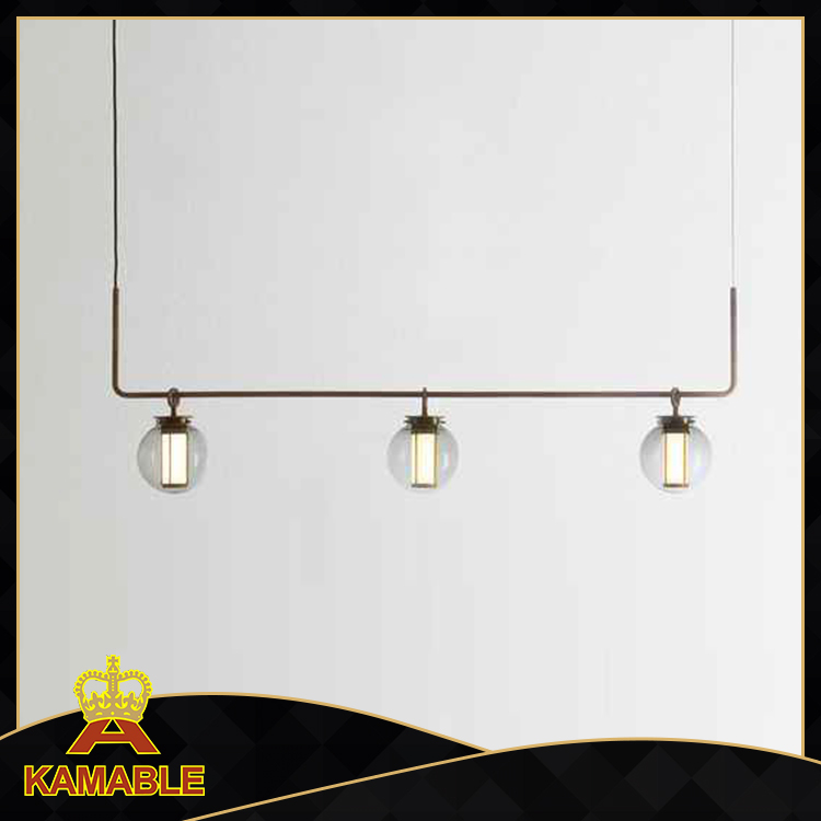 Modern steel glass decorative pendant lighting (KAMD8112-3)