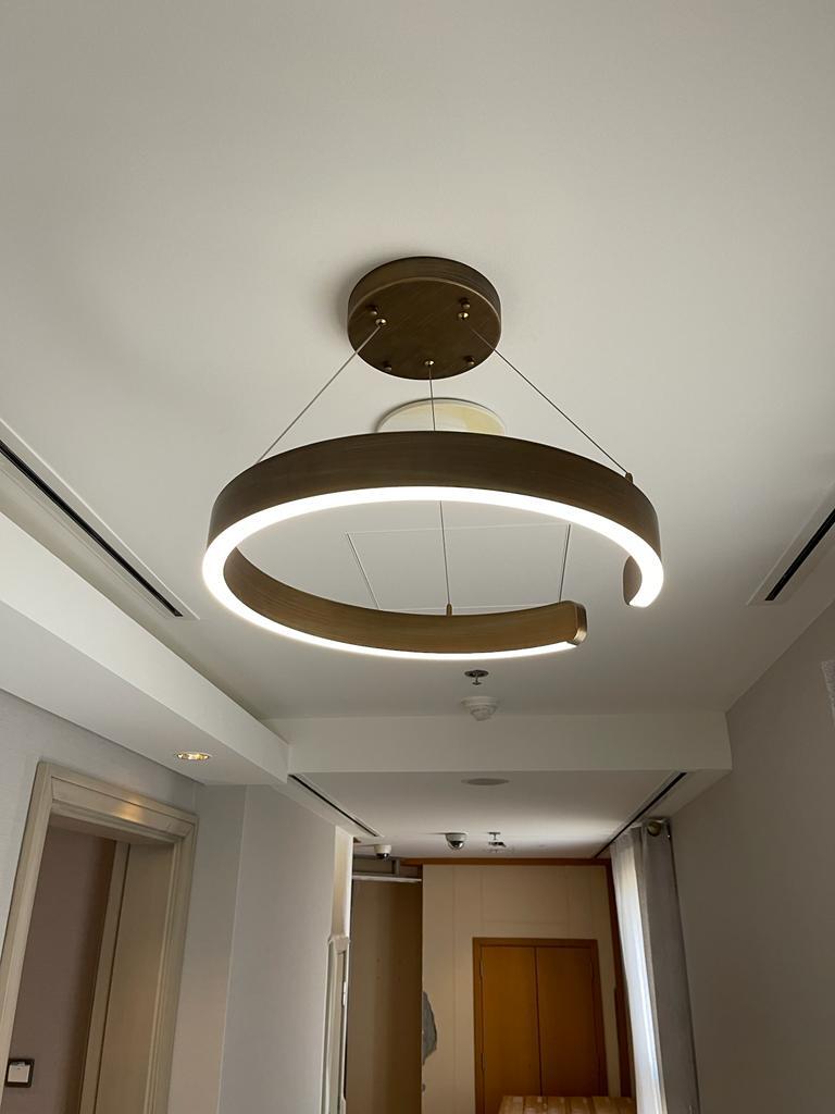 Simple Design C-Type Quality Painted Bronze Pendant Lamp for Hotel (KYT04P)