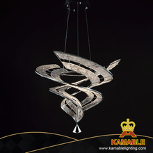 Creative Spiral Clear Acrylic Gold Metal Decorative Villa Pendant Light (MD9006A-9B)