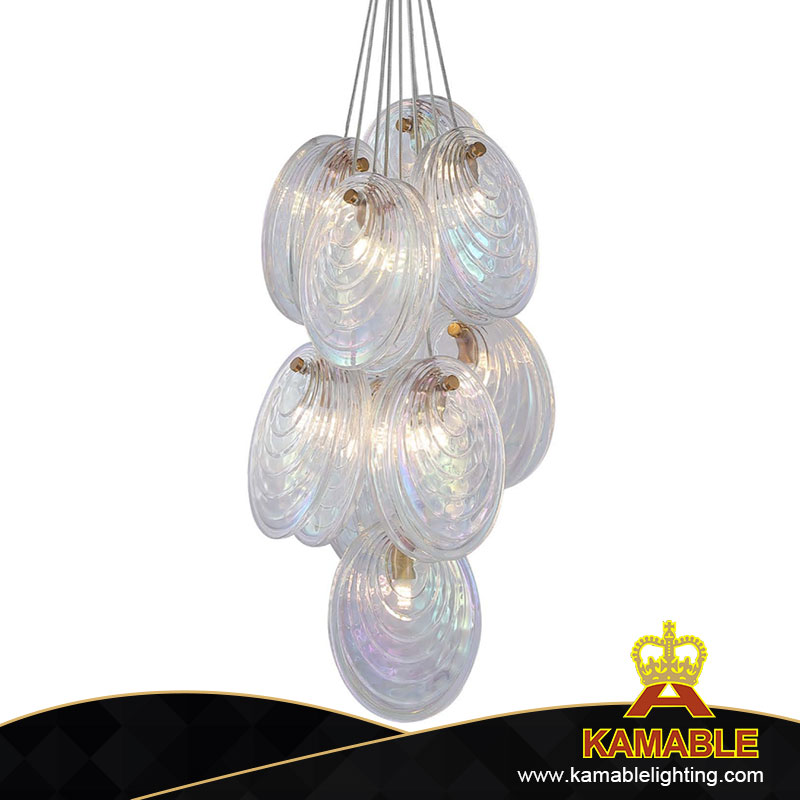 Attractive Pearl Shell Glass Decorative Fantasy Home Villa Pendant Light(P68197-7)