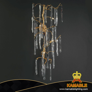 Classical Splendid Brass Clear Glass Modern Indoor Wall Lamp (KYZ-08W)