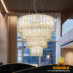 Superior Light Luxury Glass Gold Metal Hotel Home Round Chandelier(P68143-12)