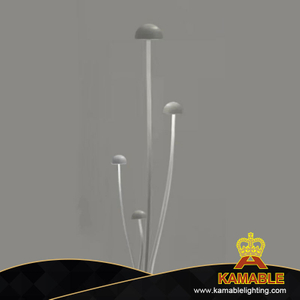 Cute Nice Mushroom White Metal Modern Standing Garden Lawn Lamp(KH1309-600)