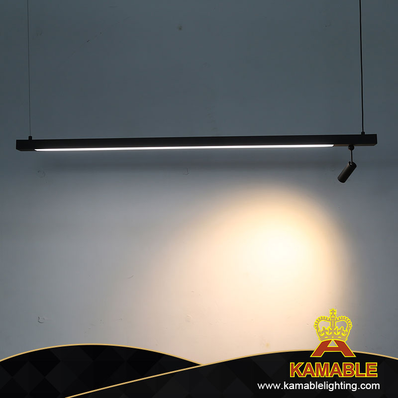 LED Office Line Comtemporary Steel Black Finish Pendant Light (KH8905-1S) 