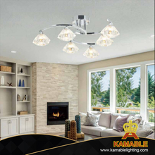 Wonderful Design Popular LED Crystal Chrome Ceiling Light (KC10884-6)