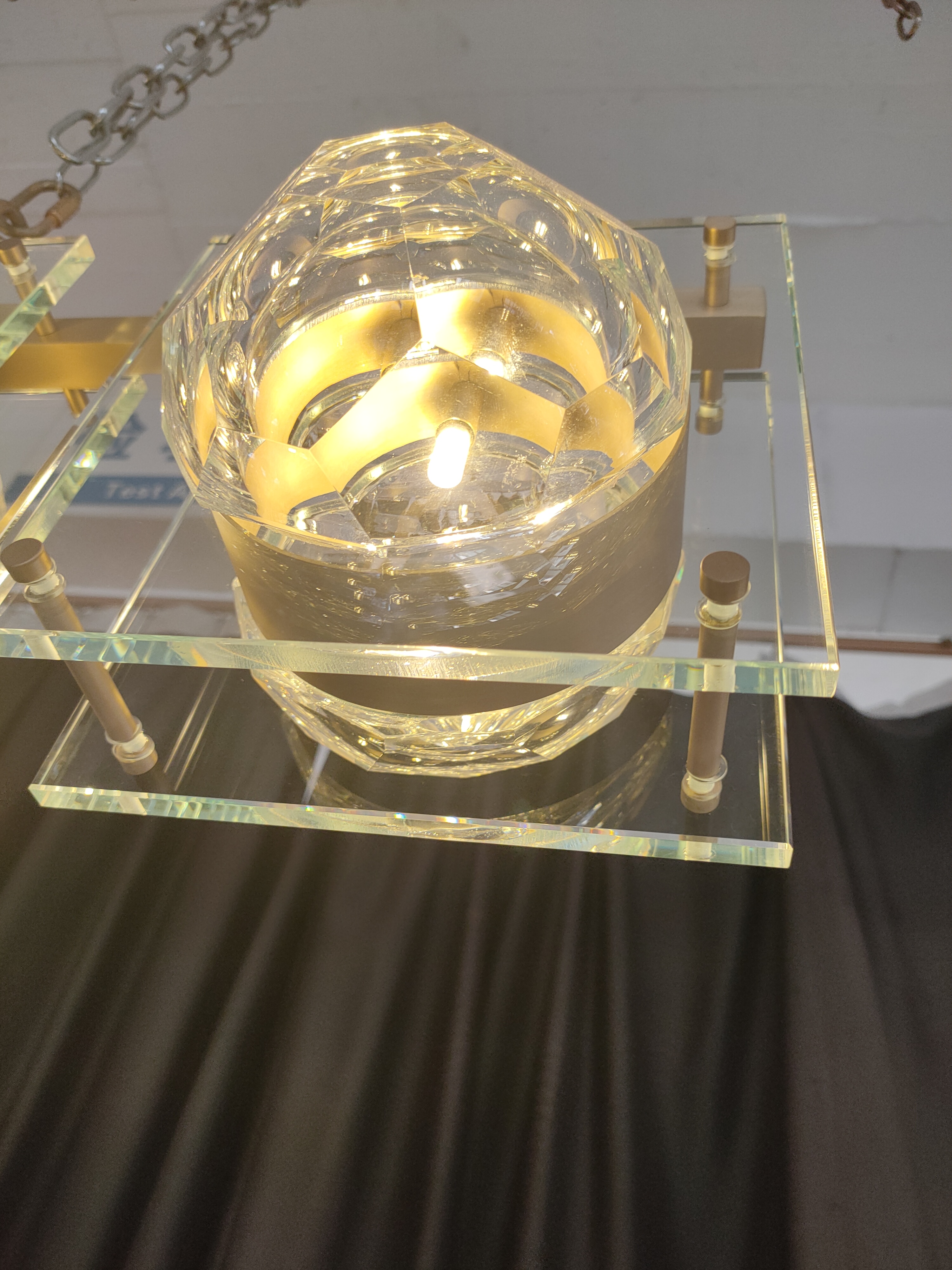 Contemporary Square Indoor Brass Decoration Lamp (KAP6011)