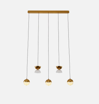 Special design Luxury Style Gold Finish Metal Glass Chandelier(KJ8110)