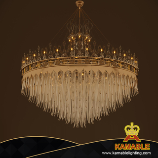 High-end Temple Custom Large Gradient Color Glass Decorative Chandelier for Project (KYZ-CH01)