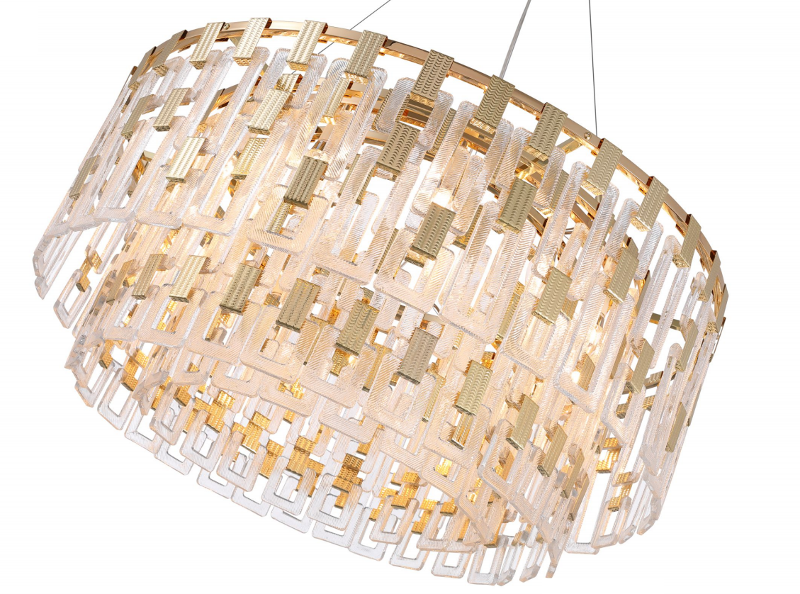 Fancy Glass Metal Linked Chain Dining Area Hanging Lighting (MD80200-8-750)