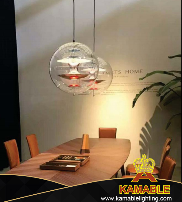 Home Warm Acryl Clear Brushed Gold Indoor Living Room Pendant Lamp (KA661S)