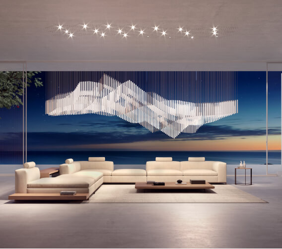 Lobby Crystal Chandelier in Production