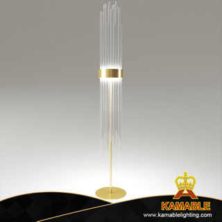 Glass Tube Line Metal Gold Clear Simple Modern Series Floor Lamp (KDA-FL31)