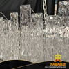 Decorative Ripple Glass Layers Chandelier Pendant Lighting in Dining Room (KIB-10C)