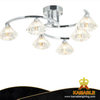 Wonderful Design Popular LED Crystal Chrome Ceiling Light (KC10884-6)