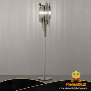 Nickel Chain Design Metal Chrome Modern Luxury Villa Home Floor Lamp (KDA-FL39)