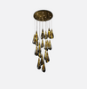 Colorful Special Design Northern Light Smoke Glass Chandelier (KJ8106)
