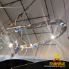 Irregular Oval Circle Shiny Chrome Metal Indoor Hallway Pendant Light (KISM-43P)