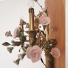 Luxury Lighting Ceramic Flower Decoration Brass Wall Lamp (KAFB0627-3)