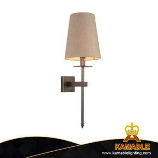 Traditional Antique Style Fabric Bronze Metal Wall Light in Hotel (MB80986)