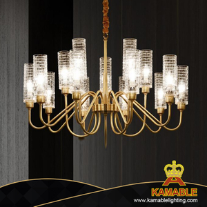 Luxurious European Style Gold Metal Crystal Chandelier (KA9802)