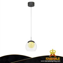 Modern Design Style Clear Glass White Inner Pendant Light in Restaurant (KISM-72P) 