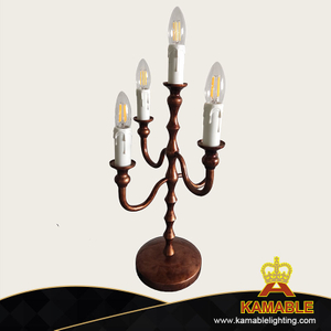 Retro Antique Brass Iron Candle Villa Home Luxury Table Lamp (KIA-111T)