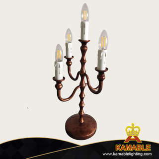 Retro Antique Brass Iron Candle Villa Home Luxury Table Lamp (KIA-111T)