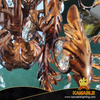 Anqtiue Retro Cast Iron Crystal Hanging Brass Decorative Villa Chandelier(KIA-110C)