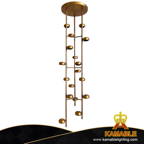 Fancy Decorative Custom Iron Brass Gold Interior Pendant Light (KYA-09P)